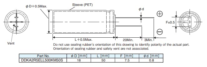 Chemi-Con DKA Electric Double Layer Capacitor